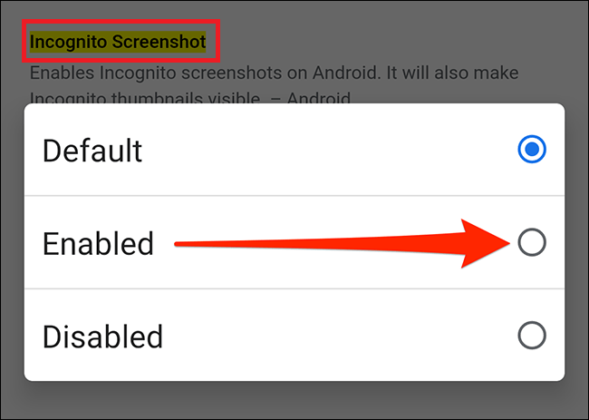 Habilitamos la opción de captura de pantalla en Chrome para Android.