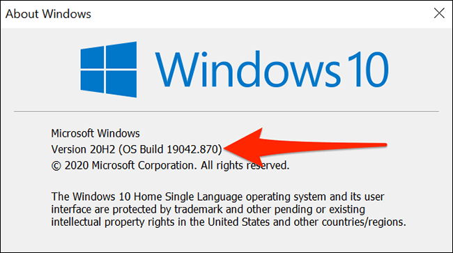 Verificamos la compilación del sistema operativo para poder proceder a restablecer la aplicación configuración de Windows desde PowerShell.