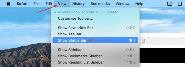 Habilitar vista previa de enlaces de Safari en Mac.