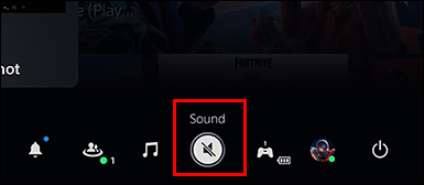 Pulsamos sobre el icono de sonido de la consola.