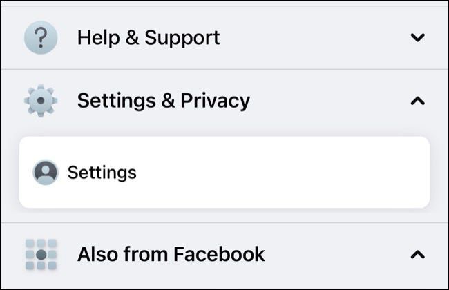 Configuración de Facebook desde el móvil.