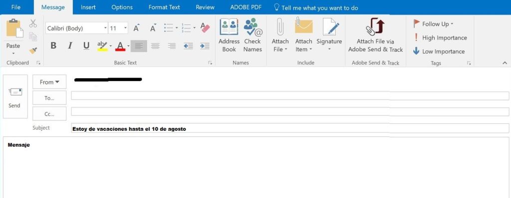 respuestas automáticas correos Outlook