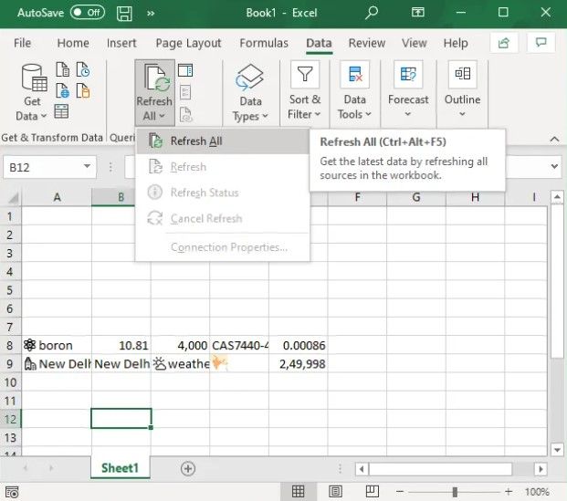 Actualizamos tipo de datos de todo el documento automáticamente en Excel.