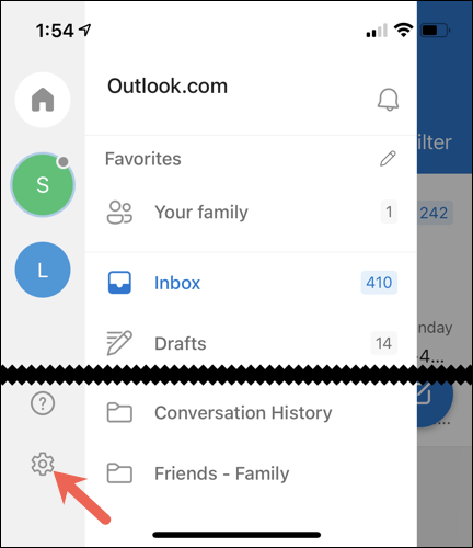 Configuración de Microsoft Outlook.