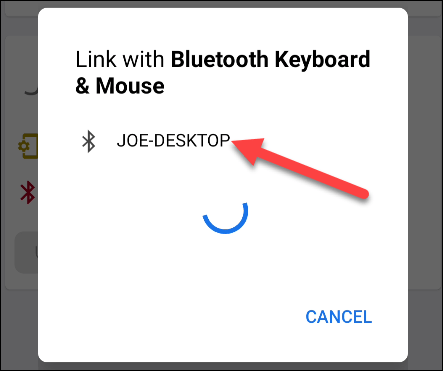 Emparejar dispositivo Android para usar como teclado y ratón mediante Bluetooth.