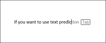 Usar las predicciones de texto en Word.