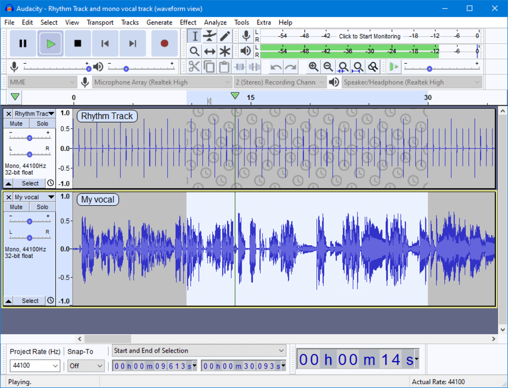 Audacity, el mejor programa para fusionar archivos de audio.