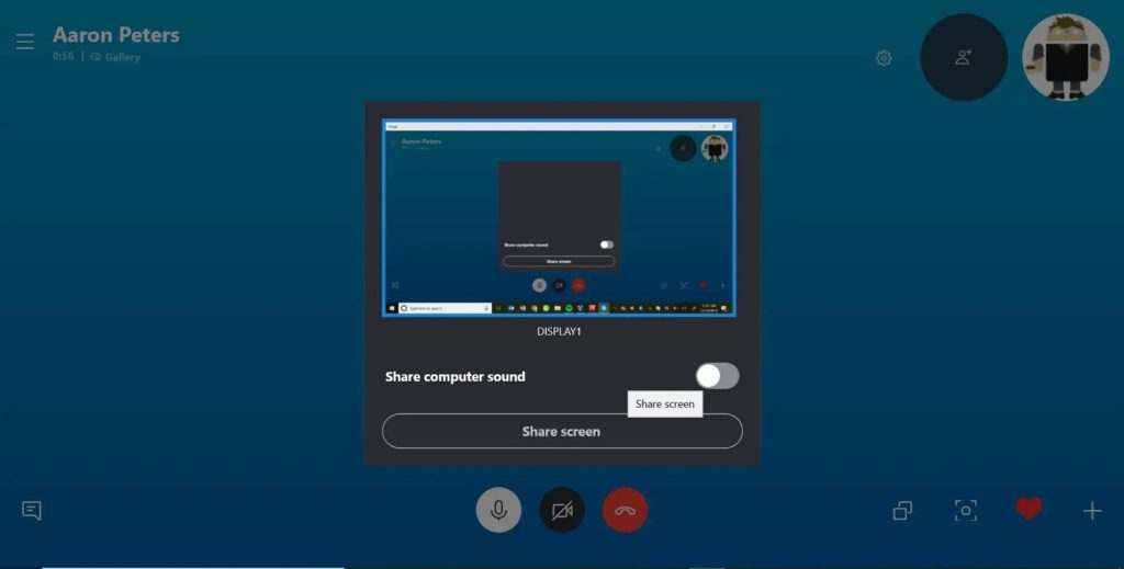 compartir pantalla sonido Skype 2