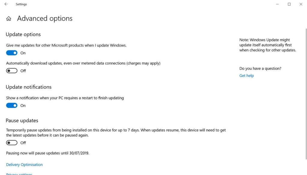 desactivar actualizaciones Windows 10 3