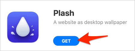 Descargar Plash para configurar una web como fondo en macOS.