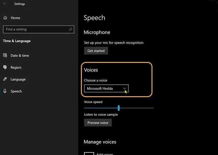Texto a voz en Windows 10