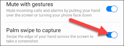 Tomar captura de pantalla en Samsung Galaxy con gestos.