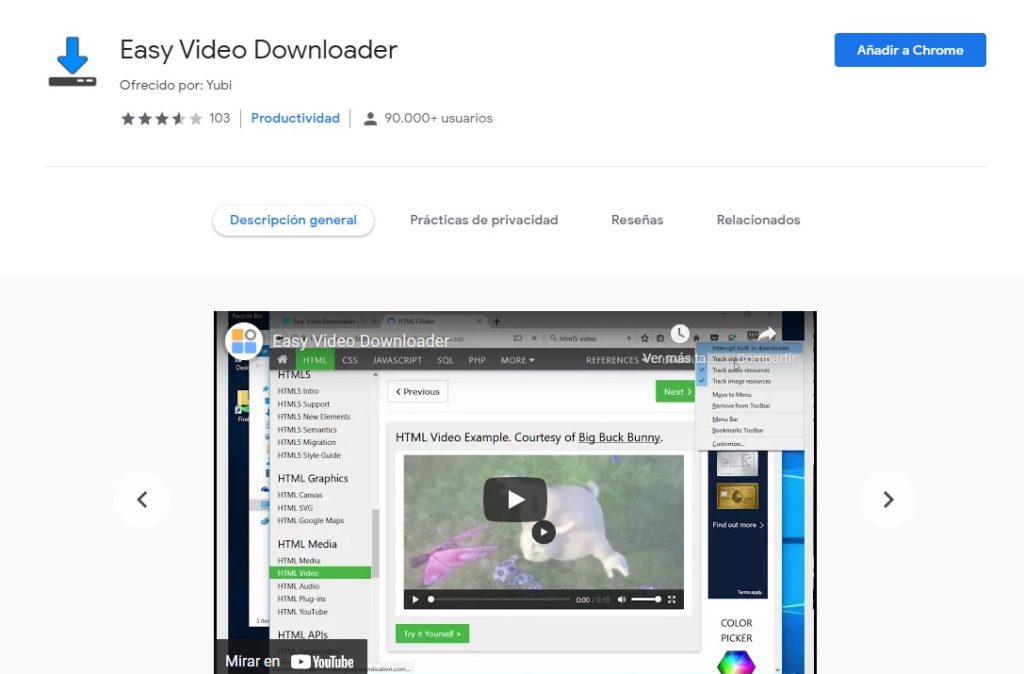 Nunca fue tan fácil descargar vídeos como con Easy Video Downloader.