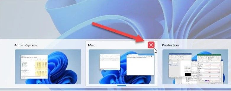 Cómo borrar escritorios virtuales en Windows 11