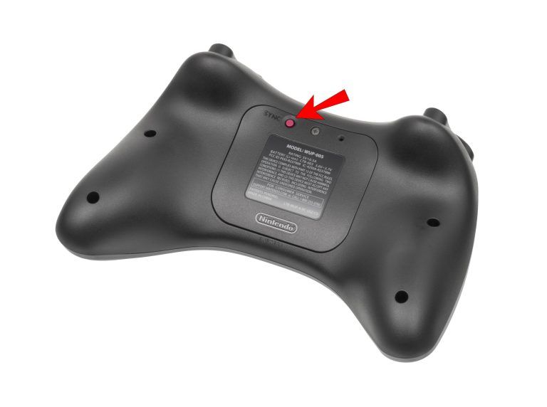 Botón para emparejar en Pro Controller de Nintendo Switch.