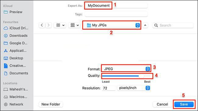 Convertir PDF a JPG en Mac