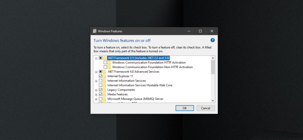 Cómo descargar e instalar NET Framework 3.5 en Windows