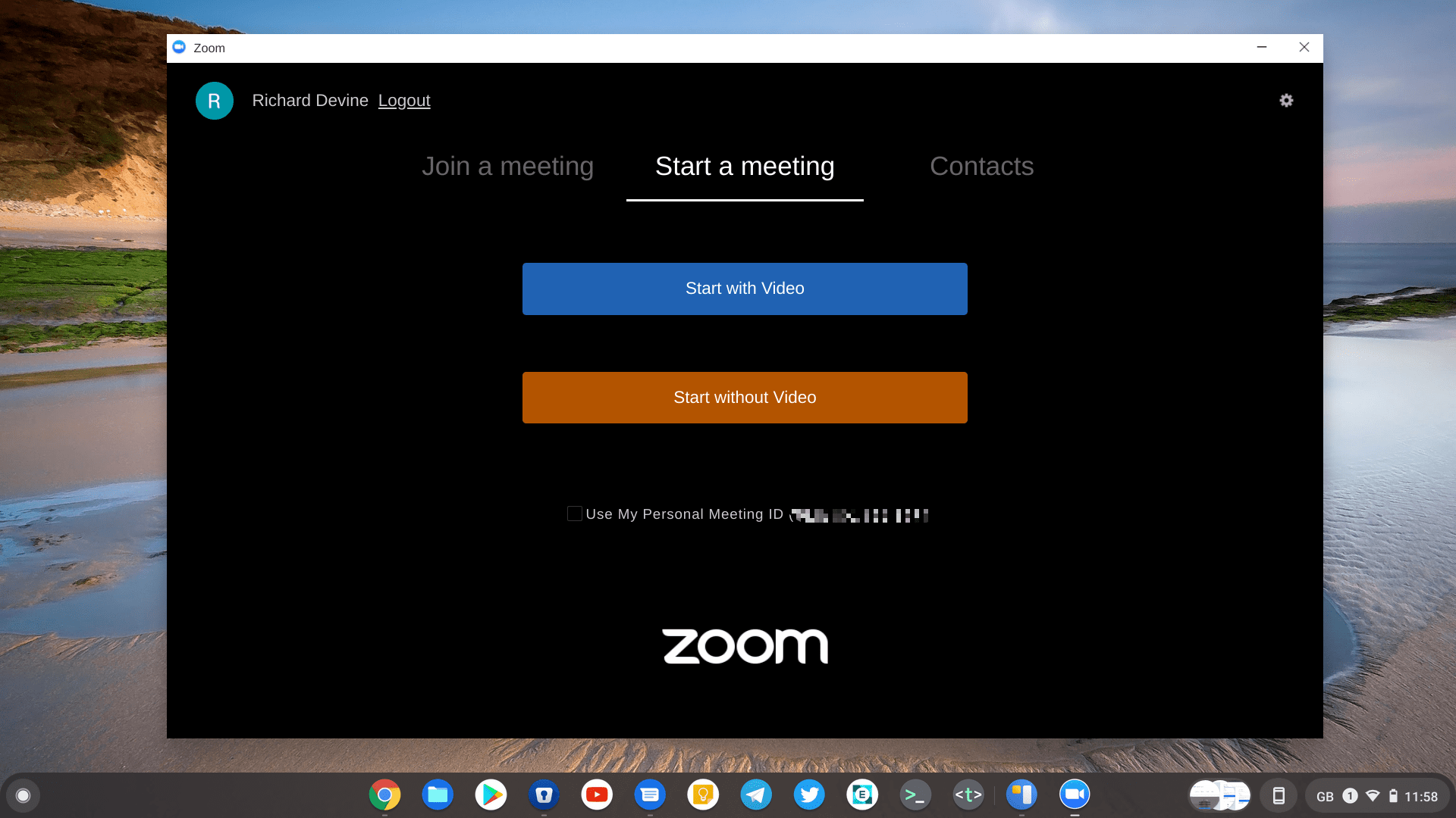 Zoom Chromebook