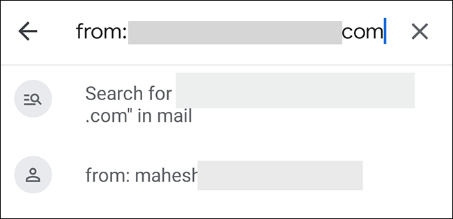 Buscar correo eletrónico del remitente en Gmail.