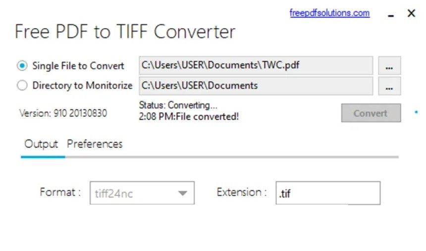 Cómo convertir documento PDF TIFF