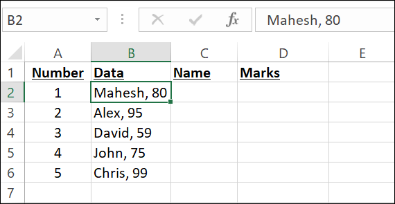 Texto en columnas para dividir celdas Excel