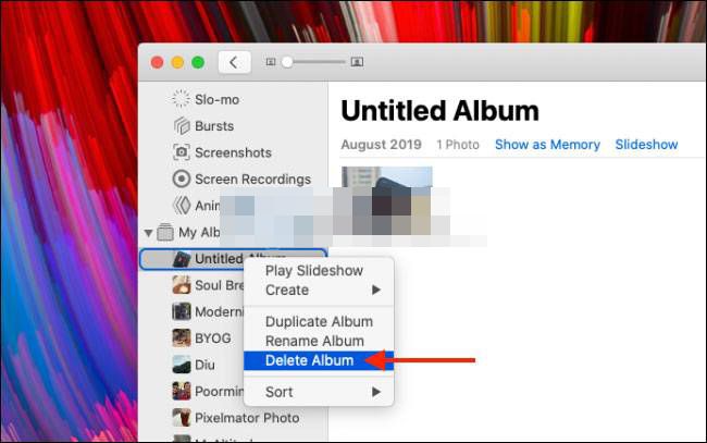 Así podemos eliminar álbumes en Mac