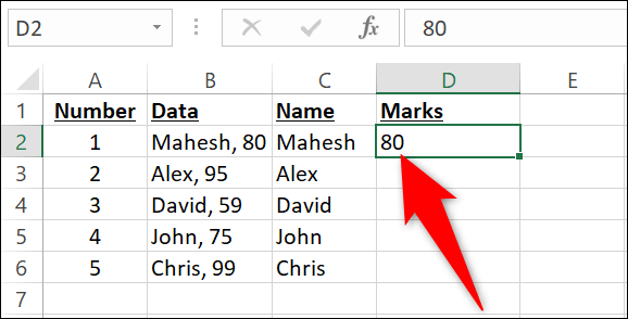 Dividir celdas en Microsoft Excel
