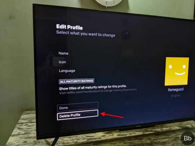 Así podemos eliminar perfil Netflix desde un Smart TV.