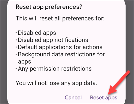 Restablecer aplicaciones predeterminadas en Android