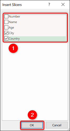 Insertar segmentaciones en Microsoft Excel.
