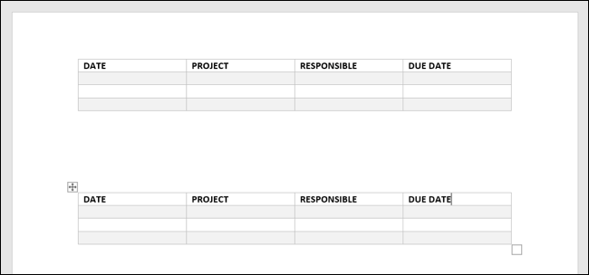 Resultado de la tabla personalizada con macro en Word