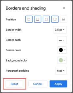 Así podemos quitar bordes y color en Google Docs