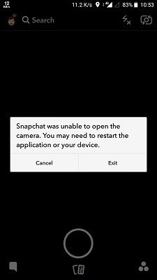 Snapchat no funciona 2