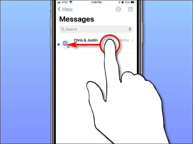 Silenciar chat grupal mensajes texto iPhone