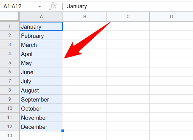 Así podemos llenar automáticamente datos secuenciales de meses en Google Sheets