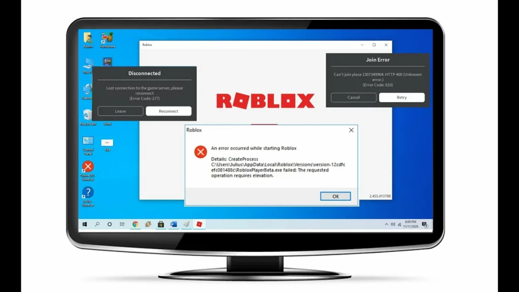 Roblox no inicia Windows 2