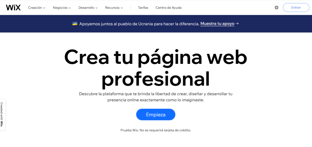 Create your professional website for free