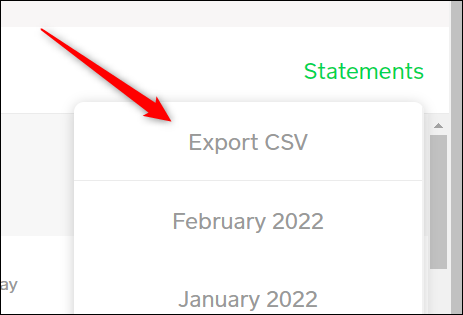 Exportar CSV.