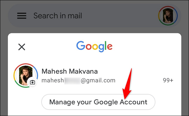 Administrar cuenta de Gmail.