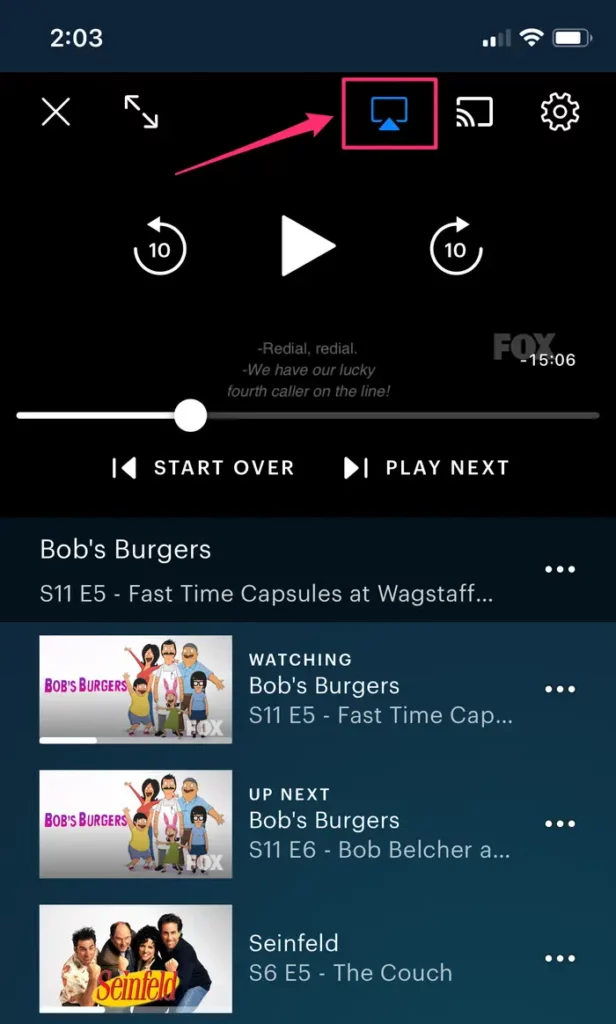 Usar AirPlay para ver películas y series en streaming en Roku