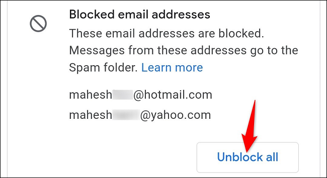 Así podemos desbloquear a todos en Gmail.