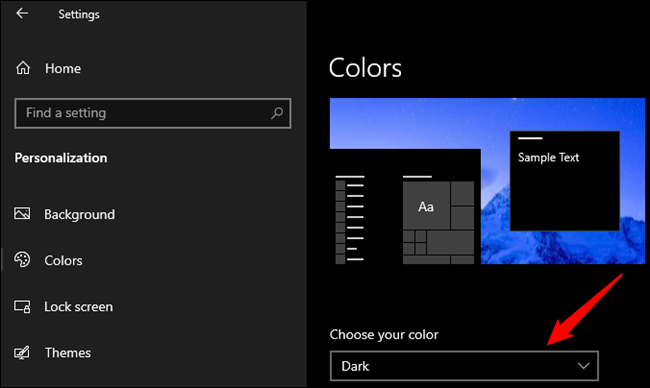 Modo Oscuro en Windows 10 y 11.