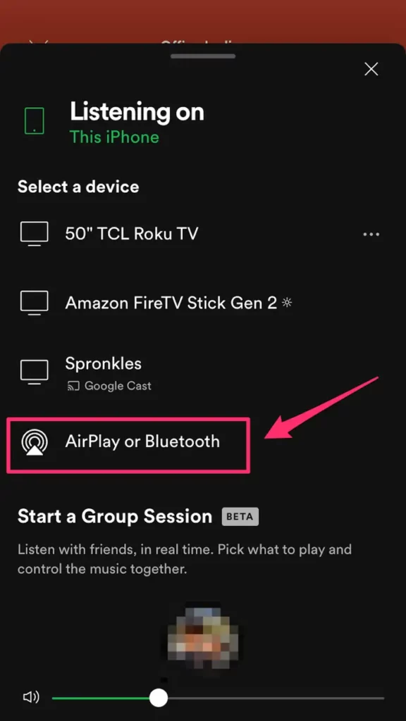 Activamos AirPlay por Bluetooth.