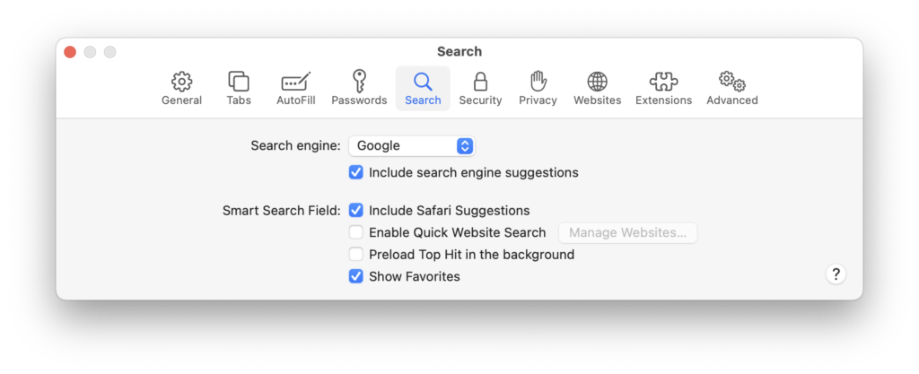 motor búsqueda Safari Mac 2
