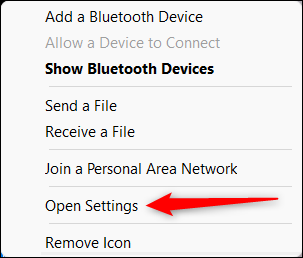 Abrir configuración de Bluetooth en Windows 11.