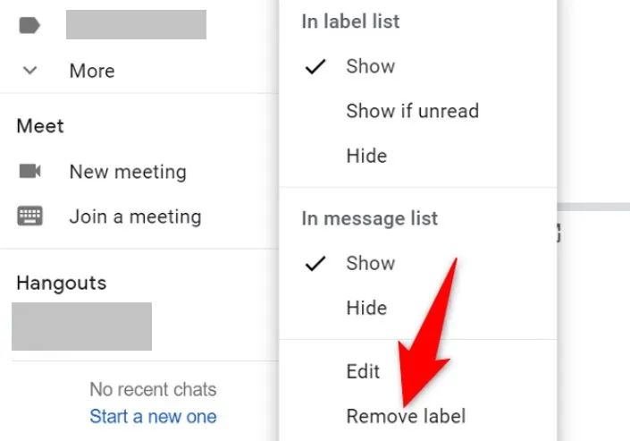 Eliminar carpetas Gmail