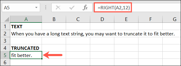 Guía para truncar texto Excel
