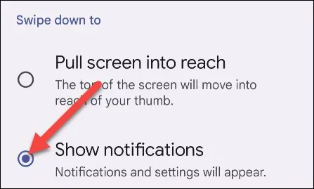 Abrir notificaciones una mano en Pixel