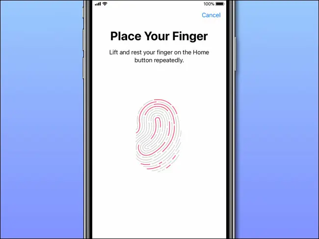 Terminando de configurar Touch ID iPhone