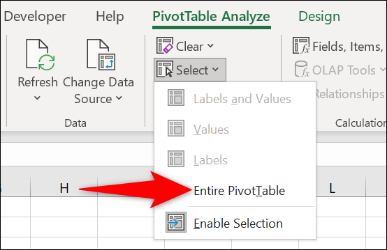 Eliminar una tabla dinámica en Microsoft Excel